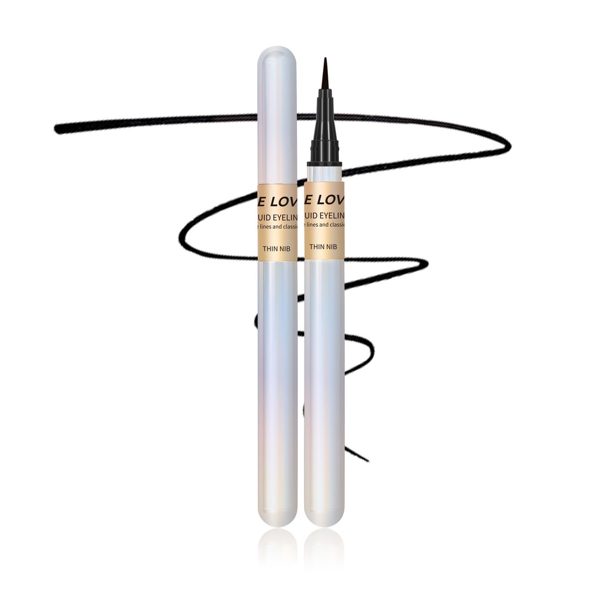 SHELOVES Liquid Color Braun Ultrafein Schnelltrocknend Langanhaltend Wasserfest Nicht verschmierend Eyeliner Stift_voghion.com