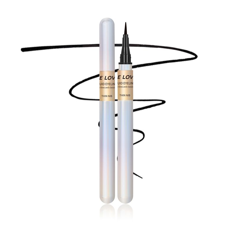 Crayon eye-liner liquide marron ultra-fin, séchage rapide, longue tenue, imperméable et anti-bavures._voghion.com