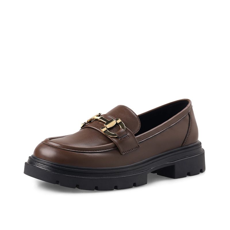 ZHR Britse stijl kleine leren voor lente en herfst veelzijdige dikke zool loafers 2024 nieuwe zwarte damesschoenen_voghion.com