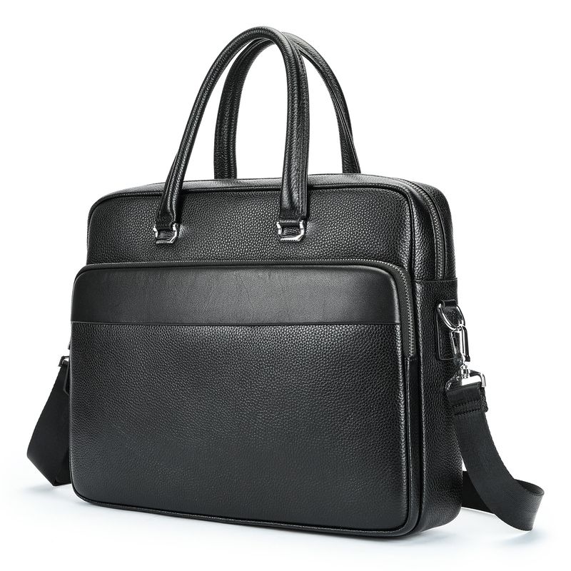 Herren Aktentasche Business Echtleder Herrenhandtasche High End Messenger Bag Hochwertige Strukturierte Businesstasche Herren_voghion.com
