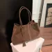 Women, Suede Tote Bag, Large Capacity, Suitable For Work And Commuting, High-End Feel, Underarm Single Shoulder Bag_voghion.com