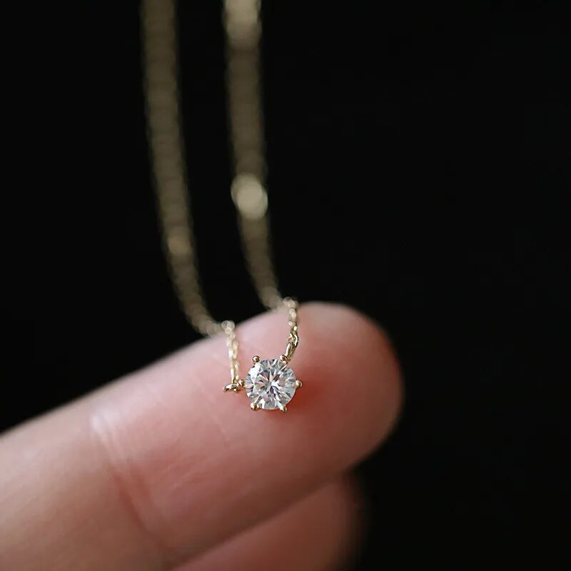 Collana placcata in oro 14k, una collana con zirconi scintillanti multifunzionale e unica_voghion.com