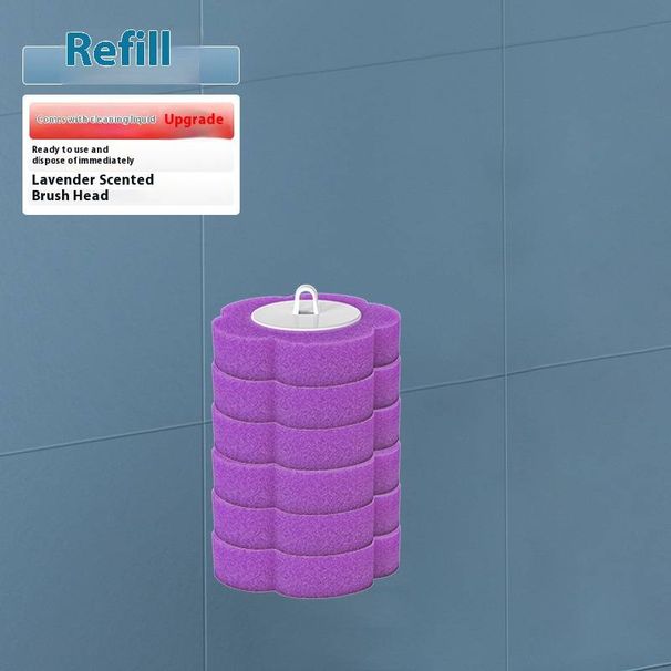 Einweg-Toilettenbürstenset – Hygienische Reinigungsbürste mit langem Griff und 6 Nachfüllköpfen (Basisoptionen: Blau, Lavendel, Zitrone, Grau/Gold)_voghion.com