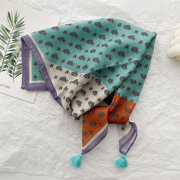 Sciarpa di seta con cinturino in stile coreano, nuova primavera, decorazione estiva per la spiaggia, in cotone e foulard per capelli_voghion.com