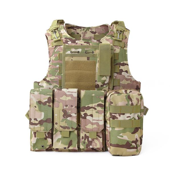Tactical Military Vest – Quick Release, Multi-Functional, Stab & Bulletproof Protection (Black/Army Green/Khaki/Camo, One Size Fits All)_voghion.com