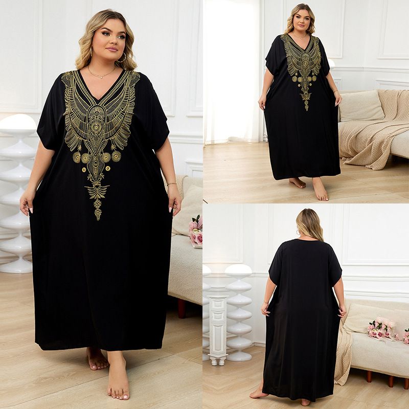 Copricostume da spiaggia con ricami floreali da donna - Gonna lunga leggera, capospalla bikini, abito estivo con protezione solare_voghion.com