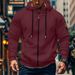Abbigliamento da uomo Felpa con cappuccio e cerniera da uomo con tasche multiple - Pullover casual foderato in pile per corsa, palestra e streetwear_voghion.com