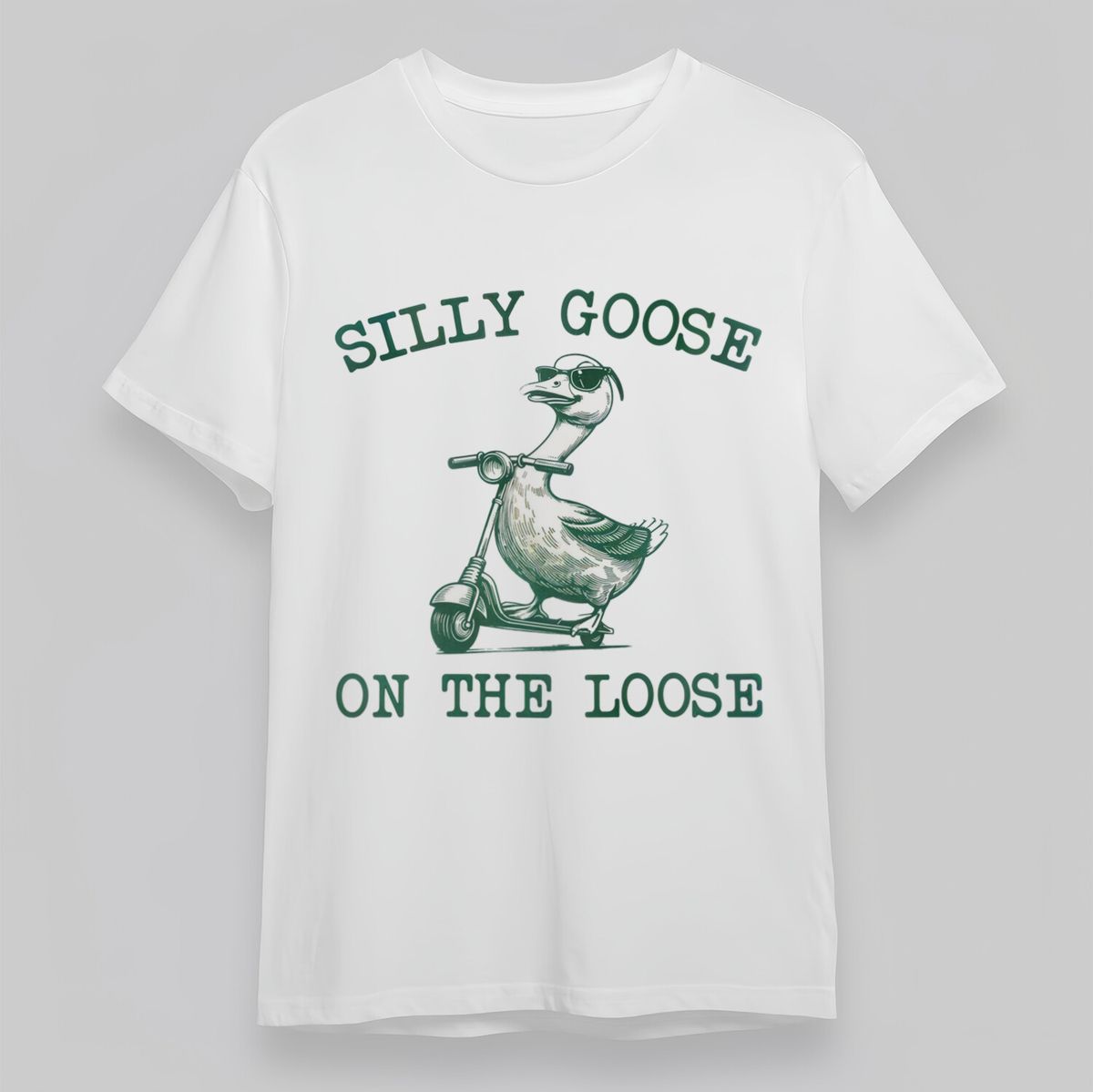 Women's Soft Oversized Classic T-Shirt With Skateboard Duck And Sunglasses Graphic_voghion.com