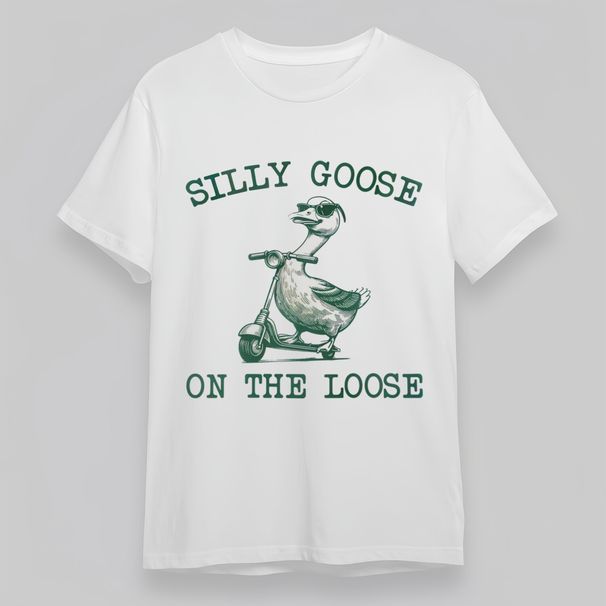 Women's Soft Oversized Classic T-Shirt With Skateboard Duck And Sunglasses Graphic_voghion.com