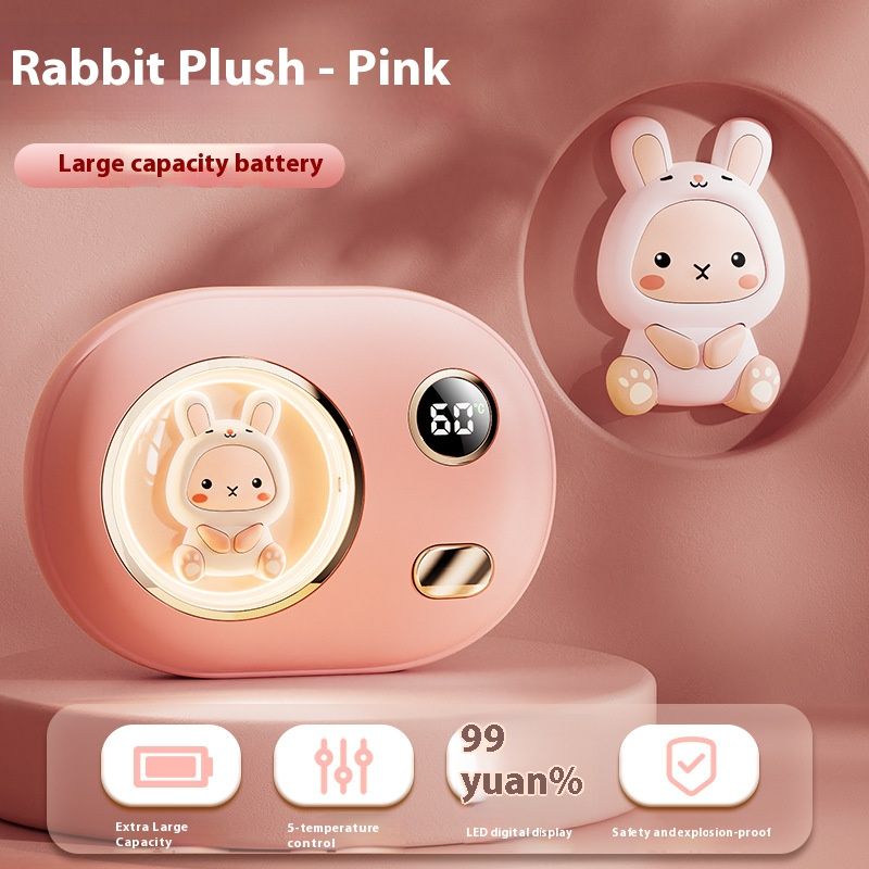 Cute USB Hand Warmer With 4000mAh Battery – Portable Self-Heating Pocket Warmer For Office, Travel & Dorm, Fast Heating_voghion.com