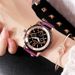 GUOU new style durable and light luxury six-pin trendy watch leather strap personalized fashionable large dial ladies watch_voghion.com