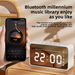 Shadow Giant D5 Bluetooth Student Spiegel Uhr Alarm Subwoofer Wake-Up Smart Lautsprecher_voghion.com