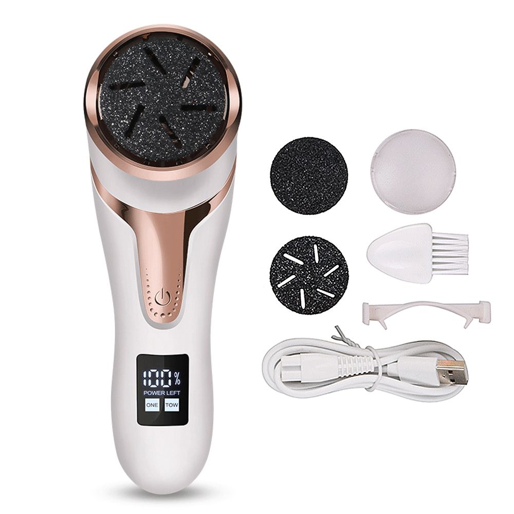 Electric Callus Remover Kit Rechargeable Portable Waterproof File Dead Hard Cracked Dry Skin Pedicure Foot Ca_voghion.com