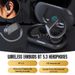 Auricolari wireless TWS Bluetooth 5.3 Cuffie auricolari con gancio auricolare per sport e palestra_voghion.com