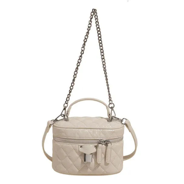Borsa a mano trapuntata alla moda per donna, borsa a tracolla casual versatile con catena, alla moda estiva_voghion.com