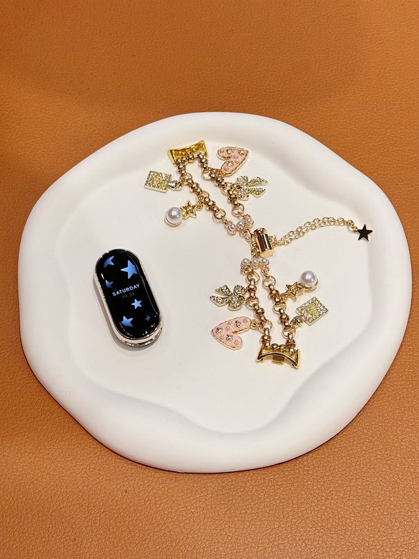 Řemínek na hodinky pro Xiaomi Band 8 7 8Pro 7Pro 6 5 4 3 Love Crystal Temperament Náramek na hodinky_voghion.com