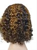 Highlight Curly Bob Wigs 13x4 Spets Front Peruk Brazilian Remy Human Hair Wig 13x4 Ombre Brown Deep Wave Kort Bob Peruk för kvinnor_voghion.com