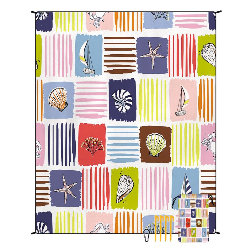 Individuelle, schnelltrocknende Strandmatte – wasserdicht und tragbar (200 x 150 cm, leicht, für Camping, Picknick und Reisen)​_voghion.com