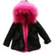 Parka alla moda per bambini con cappuccio in pelliccia sintetica staccabile - Cappotto invernale per bambine (8+ anni, 110-160 cm) - Capospalla con cerniera in 12 combinazioni di colori_voghion.com