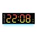 Modern LED Wall Clock With Ambient Light, Digital Display, Calendar, Temperature & Alarm - 6691R (White/Black)_voghion.com