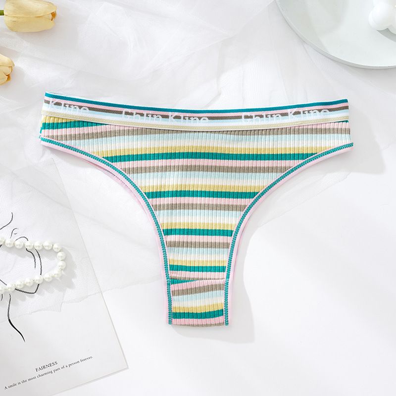 Damenbekleidung Neue bequeme Sportunterwäsche Baumwolle Mädchenunterwäsche T-String Baumwollunterwäsche_voghion.com