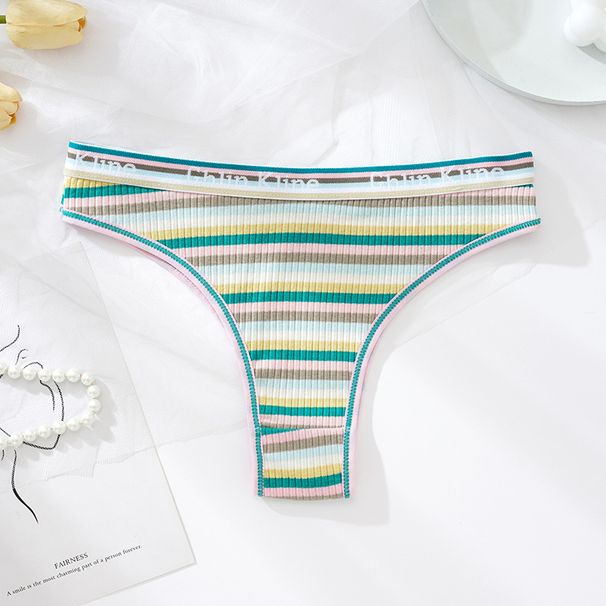 Damenbekleidung Neue bequeme Sportunterwäsche Baumwolle Mädchenunterwäsche T-String Baumwollunterwäsche_voghion.com