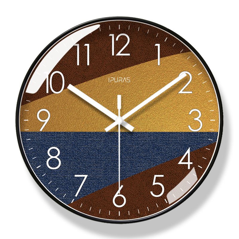 Yipula 6278 Wall Living Room Simple Marble Texture Nordic Fashion Home Quartz Clock_voghion.com