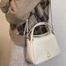 Summer Top Layer Cowhide Basket Bag For Women, Niche Design, Half-Moon Round Small Handbag, Crossbody Bag, Light_voghion.com