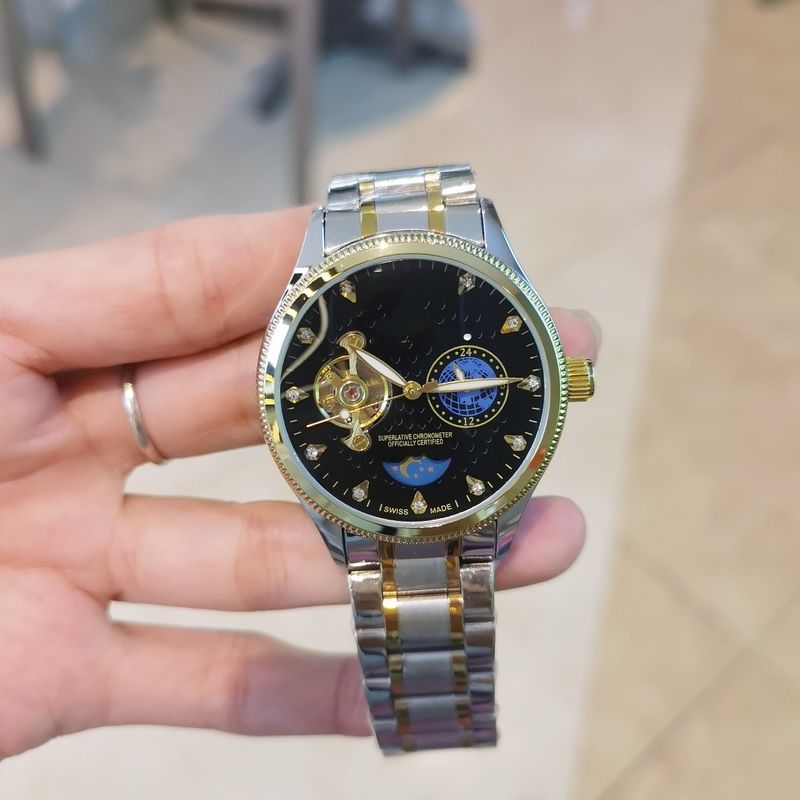 High quality multifunctional mechanical watch, men's steel strap watch, business trend_voghion.com