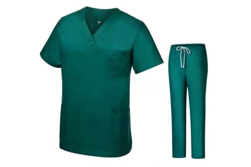 Herrenbekleidung Split Suit Männer und Frauen Lange und kurze Ärmel Dunkelgrüne Gaze Handbürstenkleidung Schönheit Haustier Oral Arbeitskleidung_voghion.com