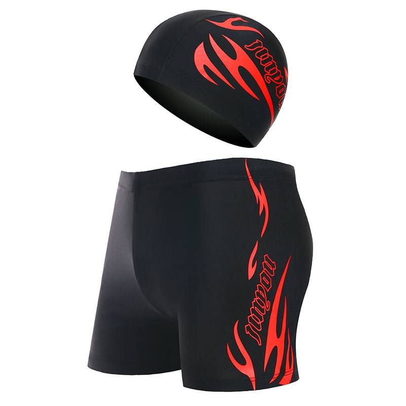 Swimming Trunks, Swimming Caps, Adult Suits, Men's Professional Swimming Equipment, Flame-printed Briefs For Swimming Swimsuit Equipment_voghion.com