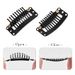 9-Teeth Clips For Hair Extension, Wigs|U-Shape Metal Silicon Clips | 32mm Length 50Pcs Per Pack Beige Color_voghion.com