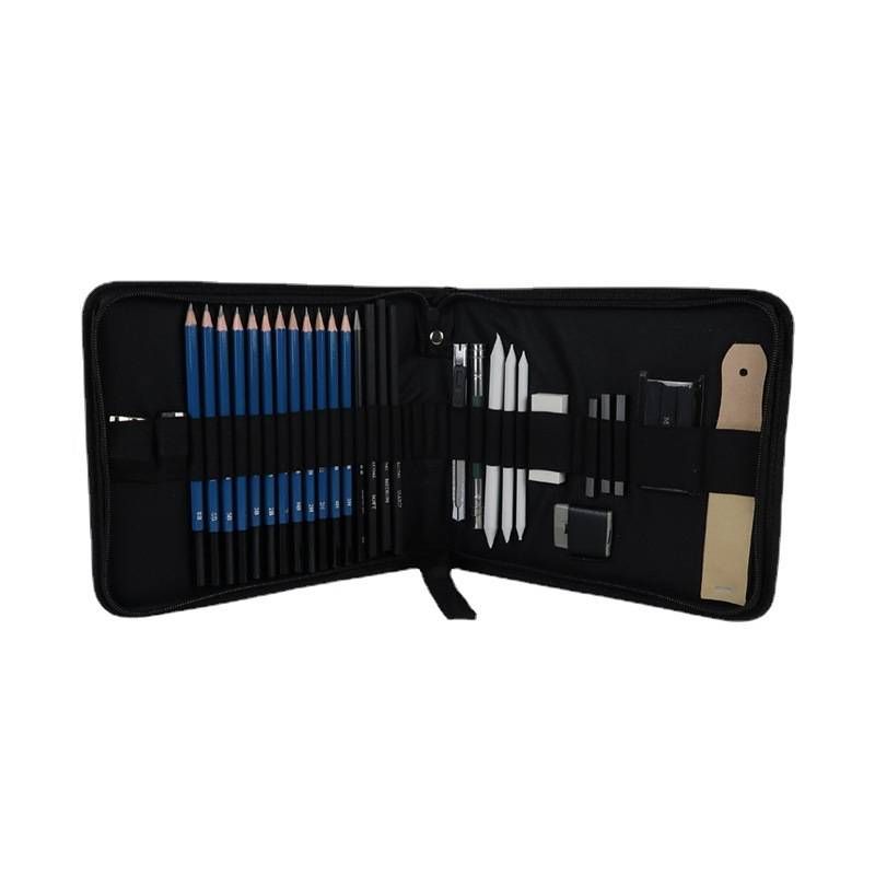 H&B Professional 32-Piece Sketching Pencil Set - Premium Wooden Drawing Pencils For Artists, Beginners & Students - Ideal For Sketching_voghion.com