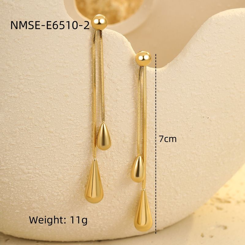 Earrings Fashion Simple Retro High End Metal Earrings Stainless Steel Minimalist Teardrop Shaped Earrings_voghion.com