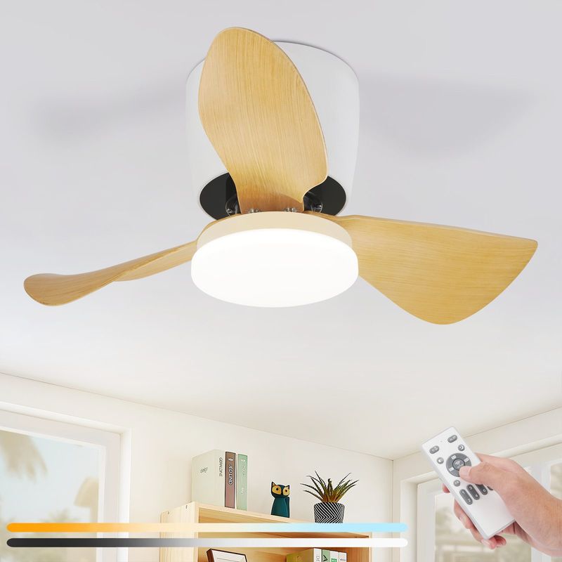 Deckenventilator Leise Mit Beleuchtung LED Deckenleuchte 23W Dimmbar 70CM_voghion.com