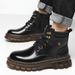 Britische Retro Leder Plattform für Mode Casual Arbeit Schuhe Männlich Herbst Winter Neue Designer Stiefeletten Männer_voghion.com