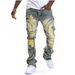 2025 Men's Ripped Flared Fringe Stretch Jeans New_voghion.com