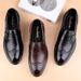 Euro Step Four Seasons Neue Top Layer Rindsleder-Loafer, Slip-On, Casual Business Brogue Herrenschuhe mit geschnitztem Design_voghion.com