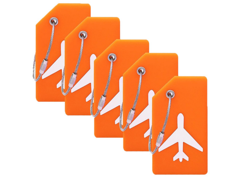 Etiquetas de silicona para equipaje y bolsos de viaje Etiquetas para maletas de viaje con tarjeta de identificación Encuentra tu maleta rápidamente_voghion.com