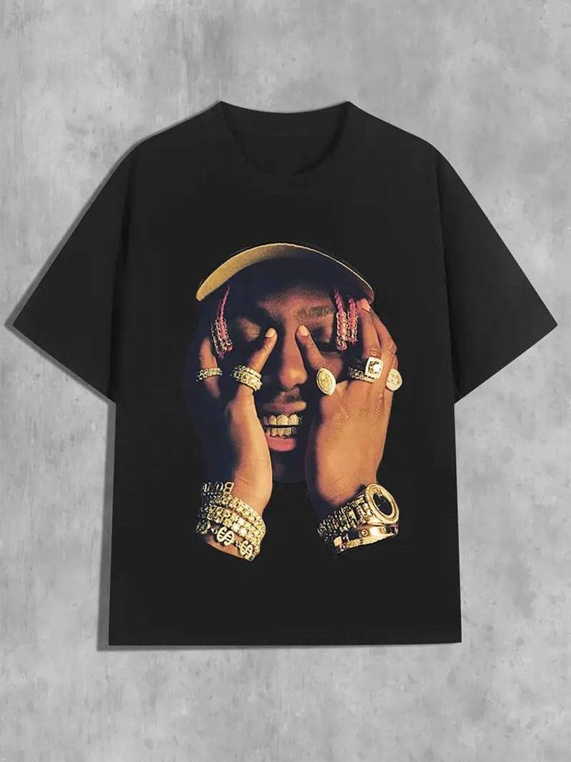 Koszulka z grafiką w stylu Y2K Cool Hip Hop dla mężczyzn i kobiet - miękka bawełna 240 g, okrągły dekolt, krótkie rękawy, swobodny, modny top_voghion.com