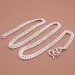 Catene Vero Argento 999 Fine 6mm Catena a Maglia Barbazzale Collana 19.7" M-Clasp Puro Argento999_voghion.com