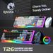 RAIKU T26 Three Tone Luminous Wired Mechanical Touch Gaming Mouse Keyboard Set_voghion.com