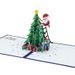 Handgefertigte 3D-Weihnachtsgrußkarten mit lasergeschnittenen Designs – Festlicher Baum, Weihnachtsmann, Rentier und mehr – Hochwertiges Spezialpapier für Weihnachtswünsche_voghion.com