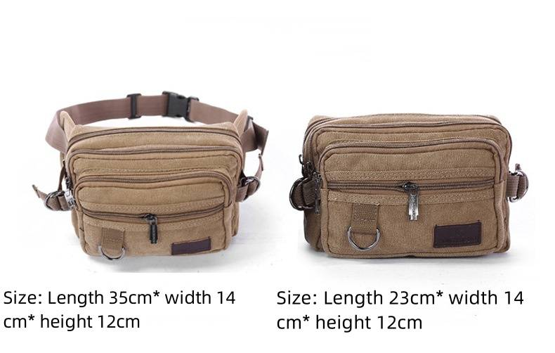 Freizeit Canvas Gürteltasche Herren Taille Outdoor Freizeittasche Registrierkassentasche Multifunktions-Handy-Geldbörse_voghion.com