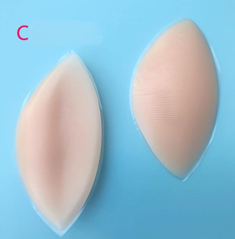 Thickened Silicone Bra Pads For Swimwear – Push-Up Inserts For Bikini & Sports Bras (Skin/Nude, Transparent)​_voghion.com