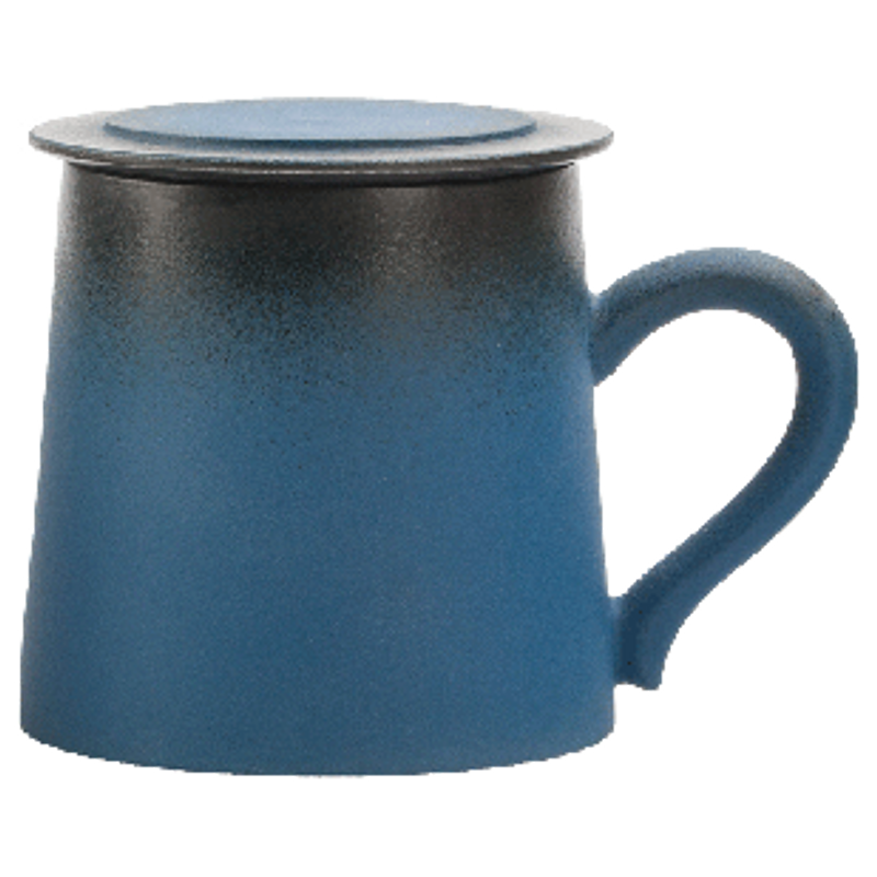 Ceramic Mug In Deep Blue - Suitable For Men, Ideal For Office Use, Also Perfect As A Pour-over Coffee Cup_voghion.com