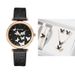 Fashion cute butterfly pattern quartz watch women's suit fashion sweet ladies printed belt women's watch_voghion.com