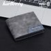 New men's wallet short baellerry retro multi-card contrast color wallet minimalist frosted ticket clip_voghion.com