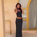 2025 Summer New Elegant Polka Dot Print Crop Top Vest And Skirt Two-Piece Set_voghion.com