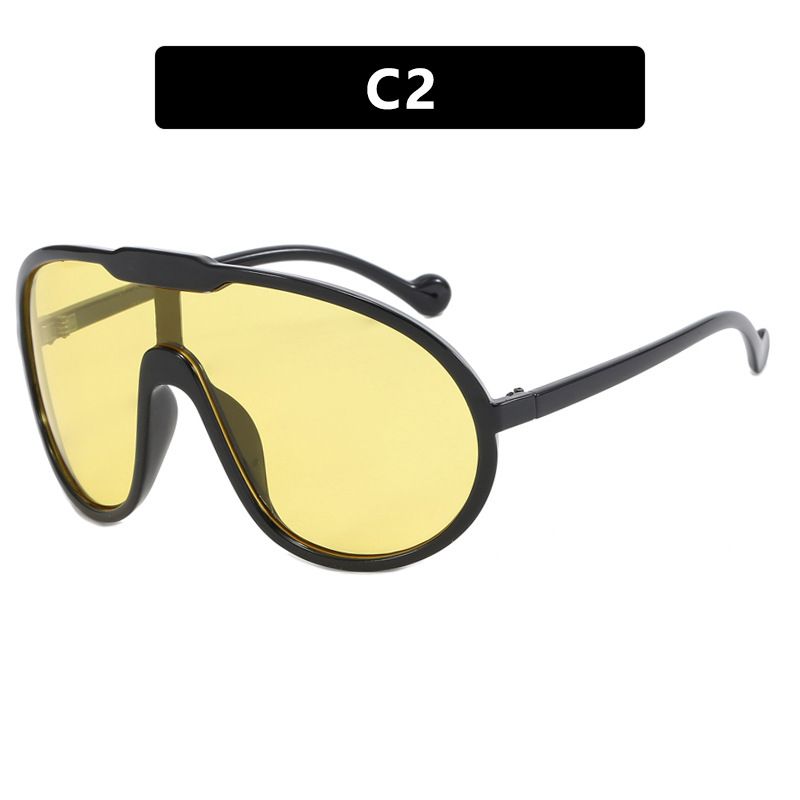 Toad sunglasses large frame one-piece sunglasses outdoor windproof sunglasses streetwear_voghion.com